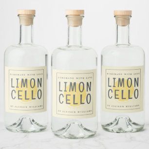 Étiquette personnalisée de Limoncello fait maison