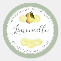 Étiquette personnalisée de limoncello fait maison