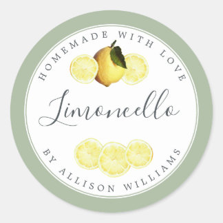 Étiquette personnalisée de limoncello fait maison