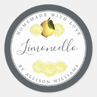 Étiquette personnalisée de limoncello fait maison