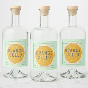 Étiquette personnalisée d'Orangecello fait maison