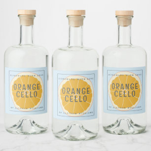 Étiquette personnalisée d'Orangecello fait maison