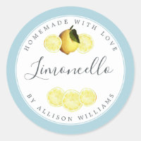 Étiquette personnalisée Limoncello fait maison Lue