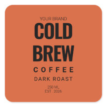 Étiquette personnalisée pour café froid en Sticker
