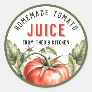Étiquette personnalisée pour jus de tomate de styl