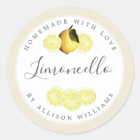 Étiquette personnalisée pour limoncello fait maiso