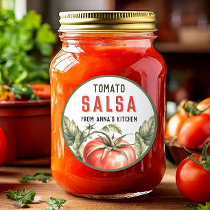 Étiquette personnalisée pour salsa de tomates de s