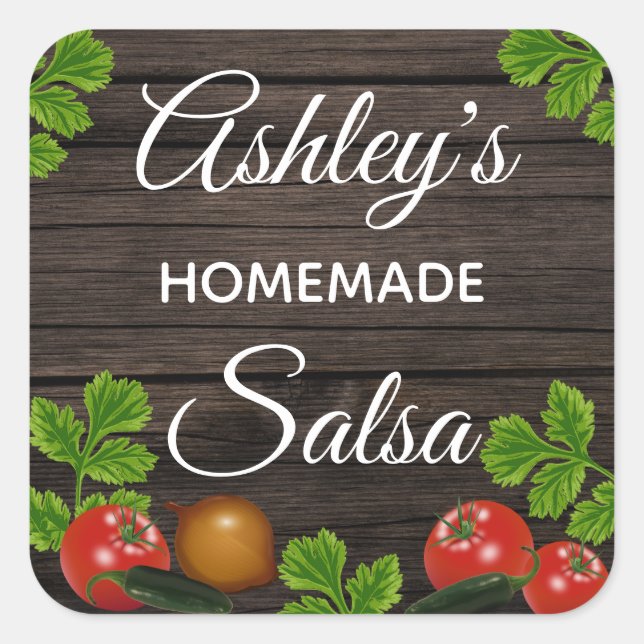Étiquette personnalisée pour salsa maison (Devant)