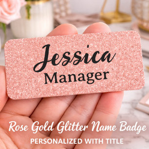 Étiquette personnalisée rose gold pailletée
