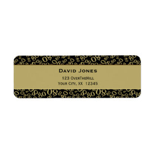 Étiquette Personnaliser : 80th Birthday Theme Return Adresse