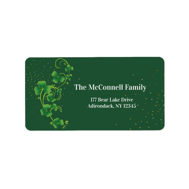 Étiquette Personnaliser le Shamrock Jour de la St Patrick St (Devant)
