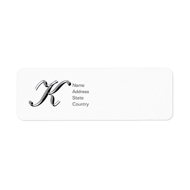 Étiquette Personnaliser l'étiquette d'adresse de retour de s (Devant)