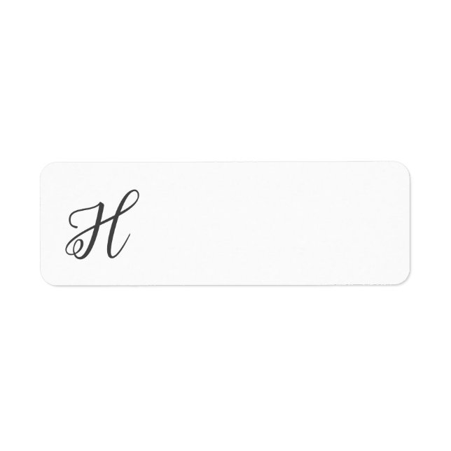 Étiquette Personnaliser l'étiquette d'adresse de retour Mono (Devant)