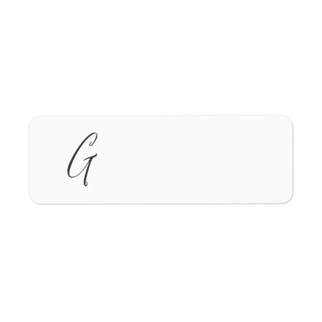 Étiquette Personnaliser l'étiquette d'adresse de retour Mono (Devant)