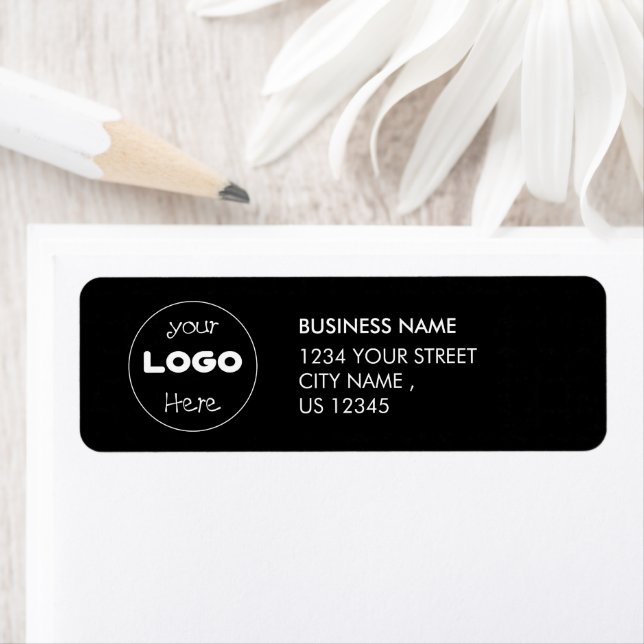 Étiquette Personnalisez votre logo d'entreprise | Adresse de (En situation)