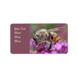 Étiquette Perspective microscopique : L'abeille à miel