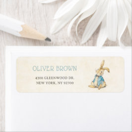 Étiquette Peter The Rabbit Boy 1ère fête d'anniversaire