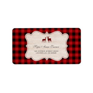 Étiquette Petit Baby shower Chasseur de bûcheron doux