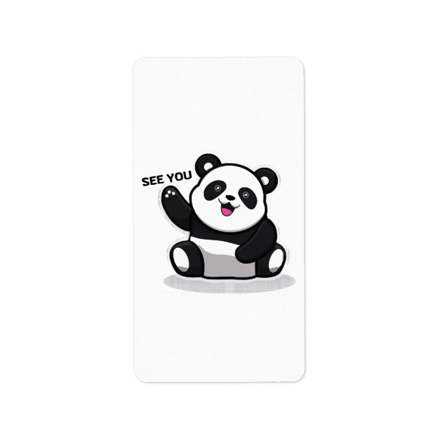 Étiquette petit panda mignon (Devant)