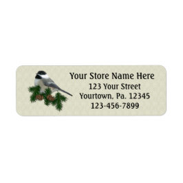 Étiquette Petite adresse de retour de chickadee