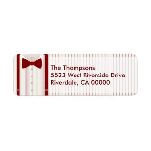 Étiquette Petite adresse de retour de Monsieur Bowtie