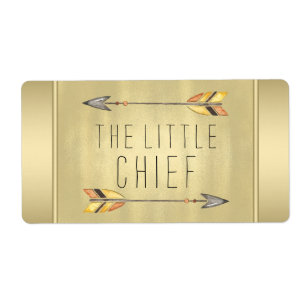 Étiquette Petite Arrow Tribal Baby shower Bouteille d'eau