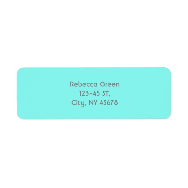 Étiquette Petite chic aqua turquoise Robins Bleu oeuf (Devant)