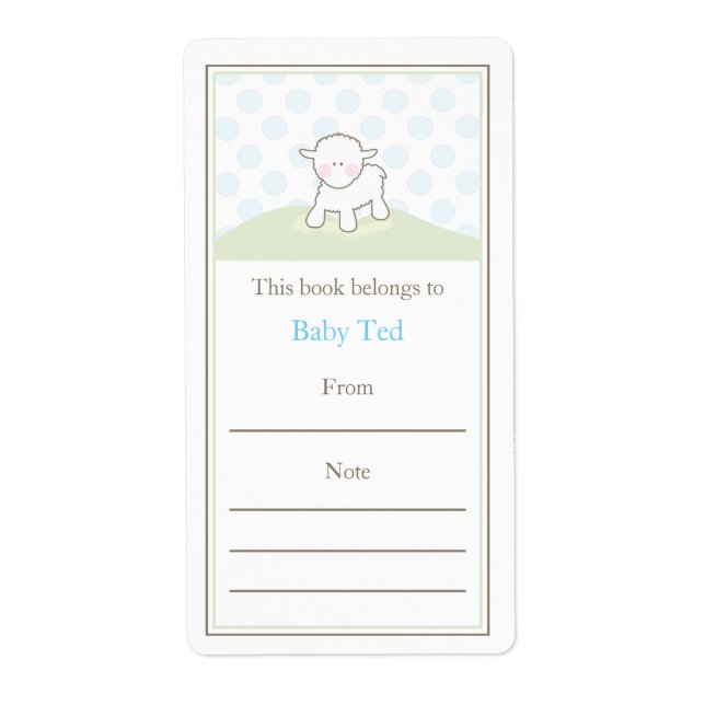 Étiquette Petite plaque d'agneau (Devant)