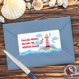 Étiquette Phare et mouettes |