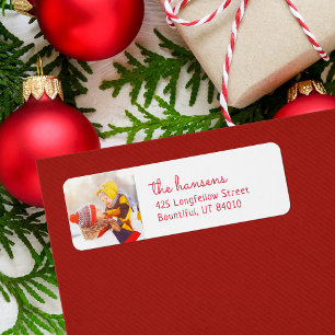 Étiquette Photo Custom Holiday Return Address Labels