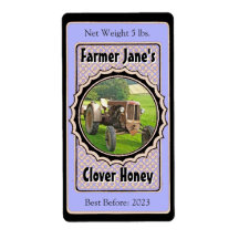 Photo Insertion Lavender Blue Honey Jar