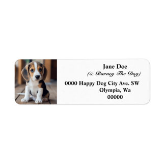 Étiquette Photo personnalisée de chien de compagnie Adresse 