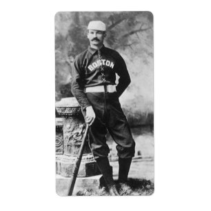 Étiquette Photo sport vintage, Joueur de baseball de Boston