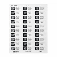 Photographe QR Code blanc & noir Adresse de retour