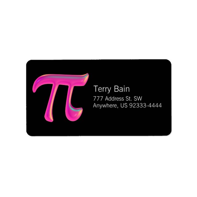 Étiquette Pi Expo rose (Devant)