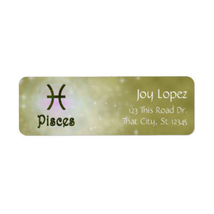 Étiquette Pick Color Pisces Zodiac astrologique