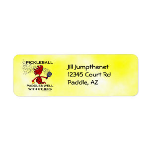Étiquette Pickleball barbote bien avec d'autres