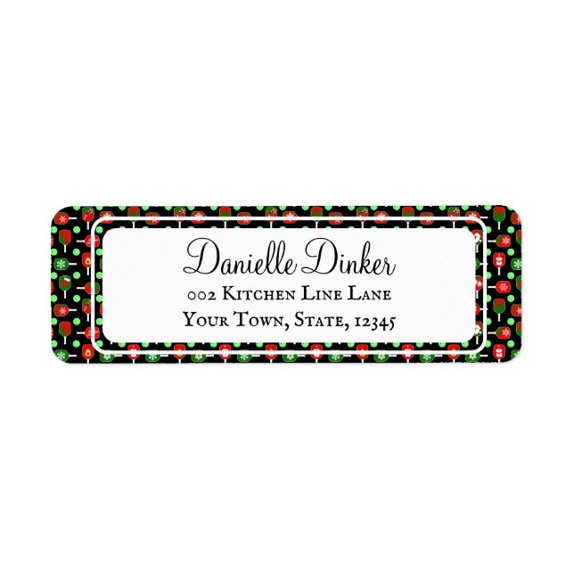 Étiquette Pickleball Christmas Paddles Party Invites Cards  (Devant)