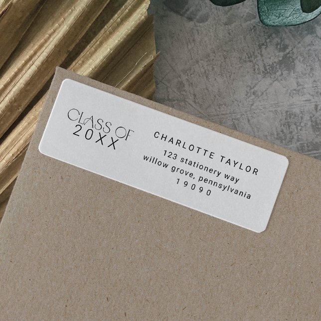 Étiquette Pied moderne | Classe minimale - Retour de l'année (Créateur téléchargé)