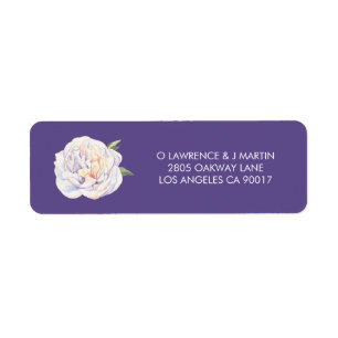 Étiquette Pierre Floral Fleur Violet Violet pourpre