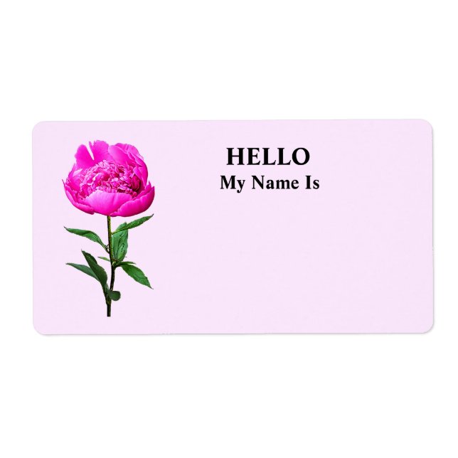 Étiquette Pierre rose foncé (Devant)