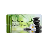 Pierres Zen Bambou personnalisées Plumeria d'eau