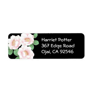Étiquette Pies roses Japonais Floral Kimono