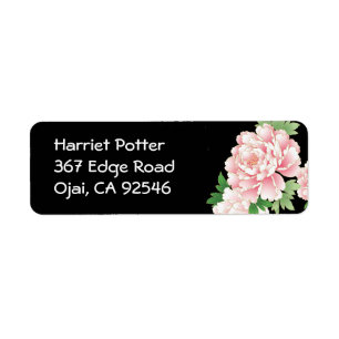 Étiquette Pies roses Japonais Floral Kimono