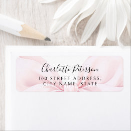 Étiquette Pink Bow Baby Shower Return Address Label