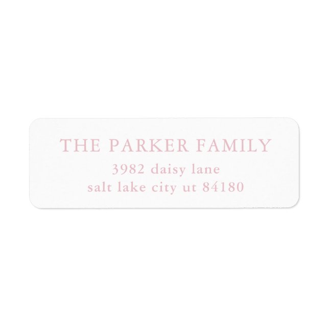 Étiquette Pink Elegant Baby Birth Announcement Envelope (Devant)