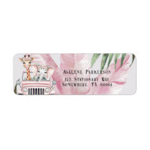 Pink Safari Adventure Girl Adresse Baby shower