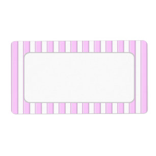 Étiquette Pink Stripes on White Blank Shipping Labels