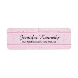 Étiquette Pink Wall classe unique Script Creative Plain