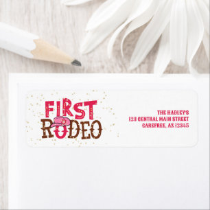 Étiquette Pink Wild West Cowgirl Adresse de retour